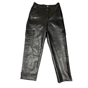Aritzia Wilfred Free Faux Leather Cargo Pants Womens Size 10